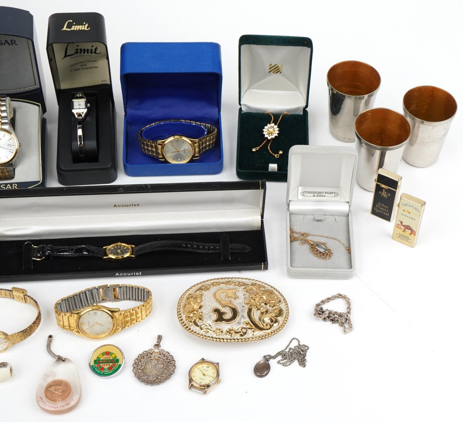 Vintage and later jewellery, wristwatches and objects including smoking pipes, Binatone TV game with - Image 4 of 4