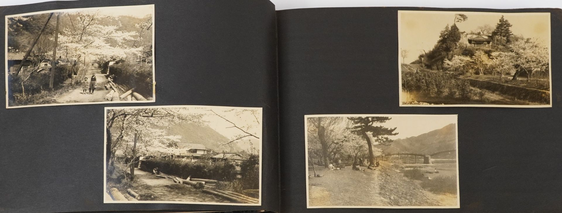 Early 20th century black and white photographs of Asia arranged in an album, probably China, - Image 3 of 24