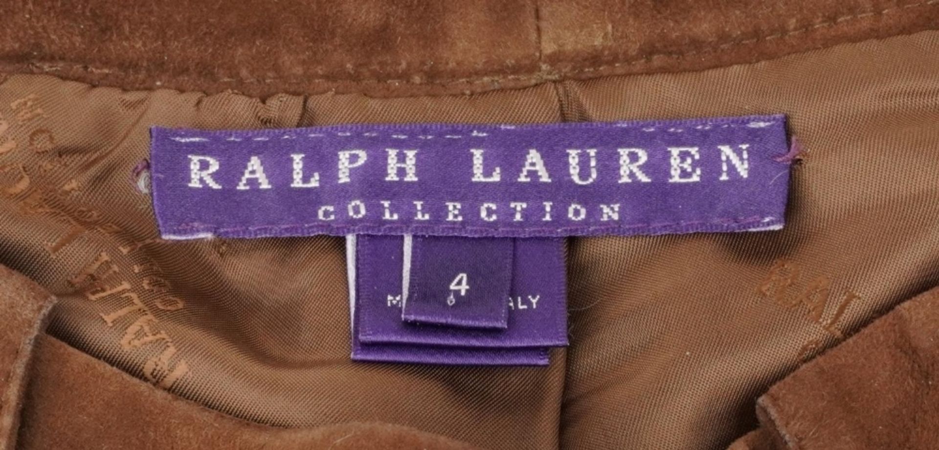 Pair of Ralph Lauren suede trousers, size 4 and Giorgio Armani blazer, size 40 : For further - Image 2 of 4