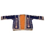 Turkish Ottoman velvet kaftan with metallic embroidery, 67cm high : For further information on