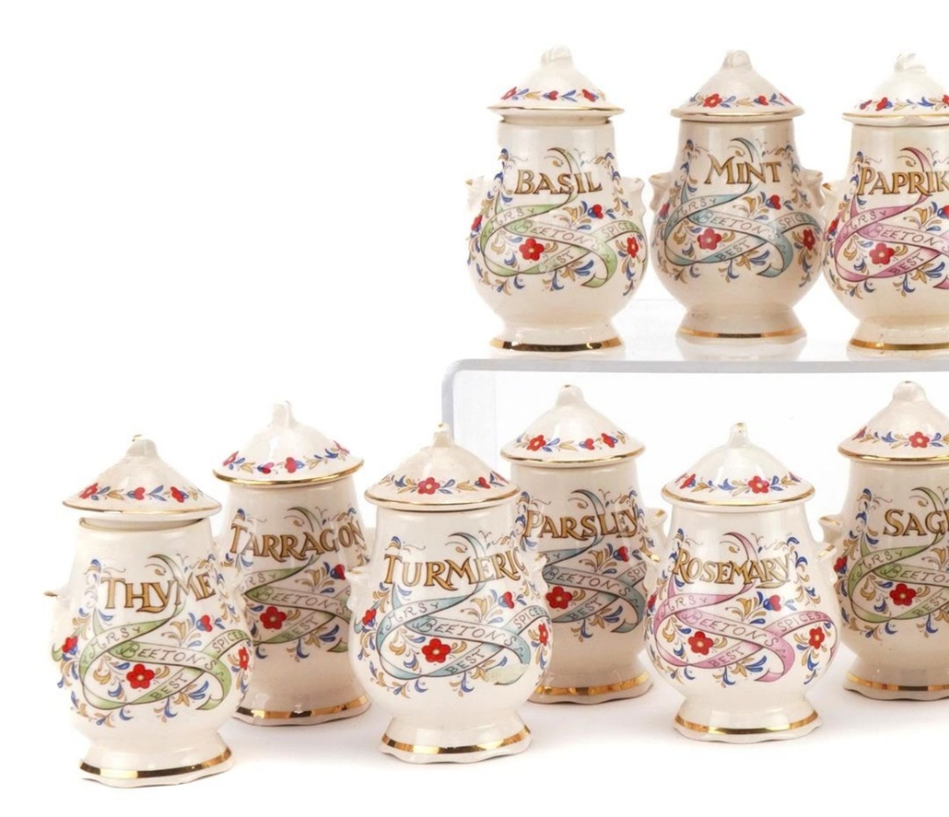 Set of sixteen Mason's Ironstone Mrs Beeton's Spices spice jars and covers by Compton & Woodhouse, - Image 2 of 4