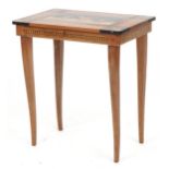 Inlaid Sorento style musical occasional table, 56cm H x 50cm W x 35cm D : For further information on