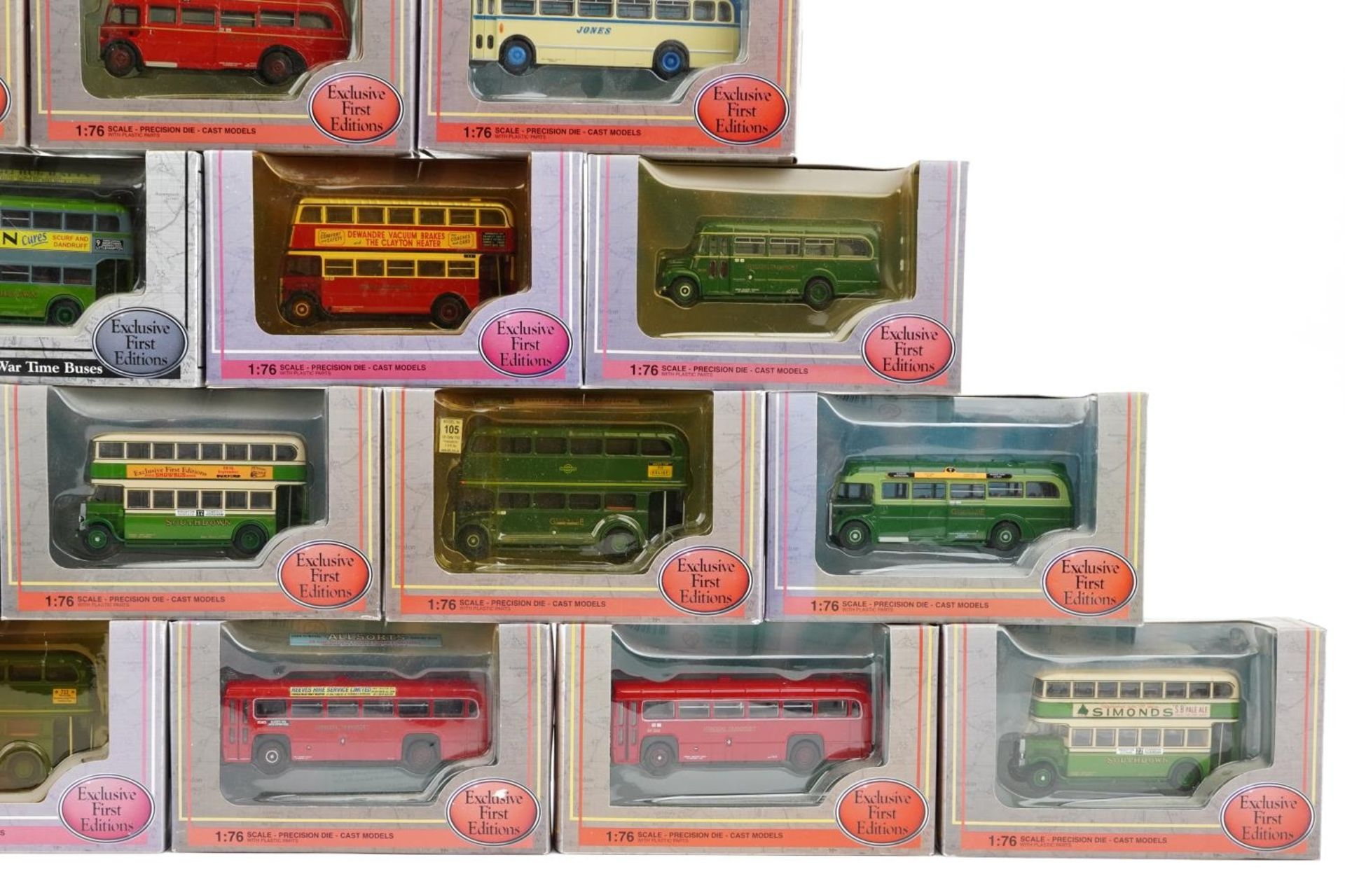 Twenty Exclusive First Editions 1:76 scale diecast model buses with boxes : For further - Image 4 of 4