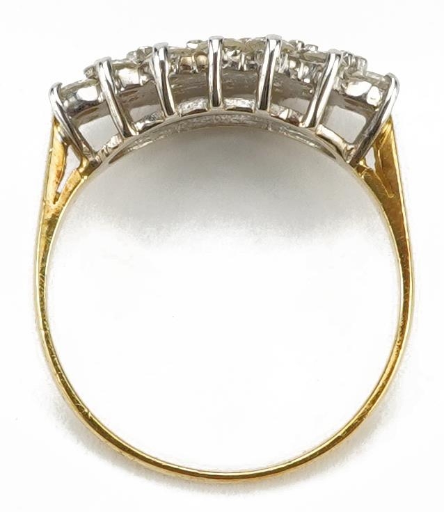 18ct gold diamond cluster ring, size M, 3.8g : For further information on this lot please visit - Image 3 of 4