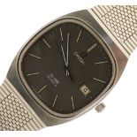 Omega, gentlemen's Omega De Ville quartz wristwatch with date aperture and Omega box and booklet,