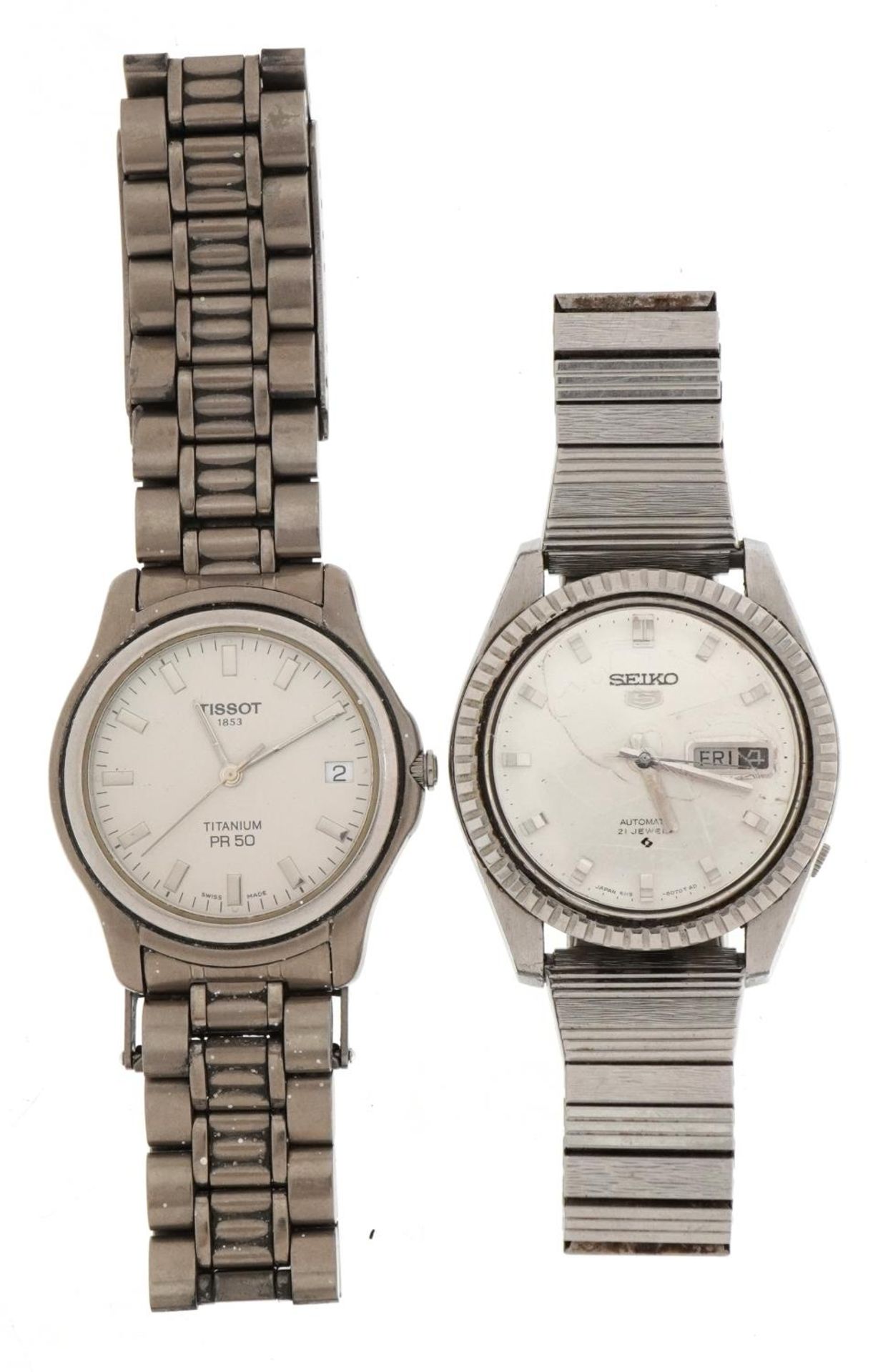 Two gentlemen's wristwatches comprising Seiko automatic and Tissot, each with date aperture : For - Image 2 of 5