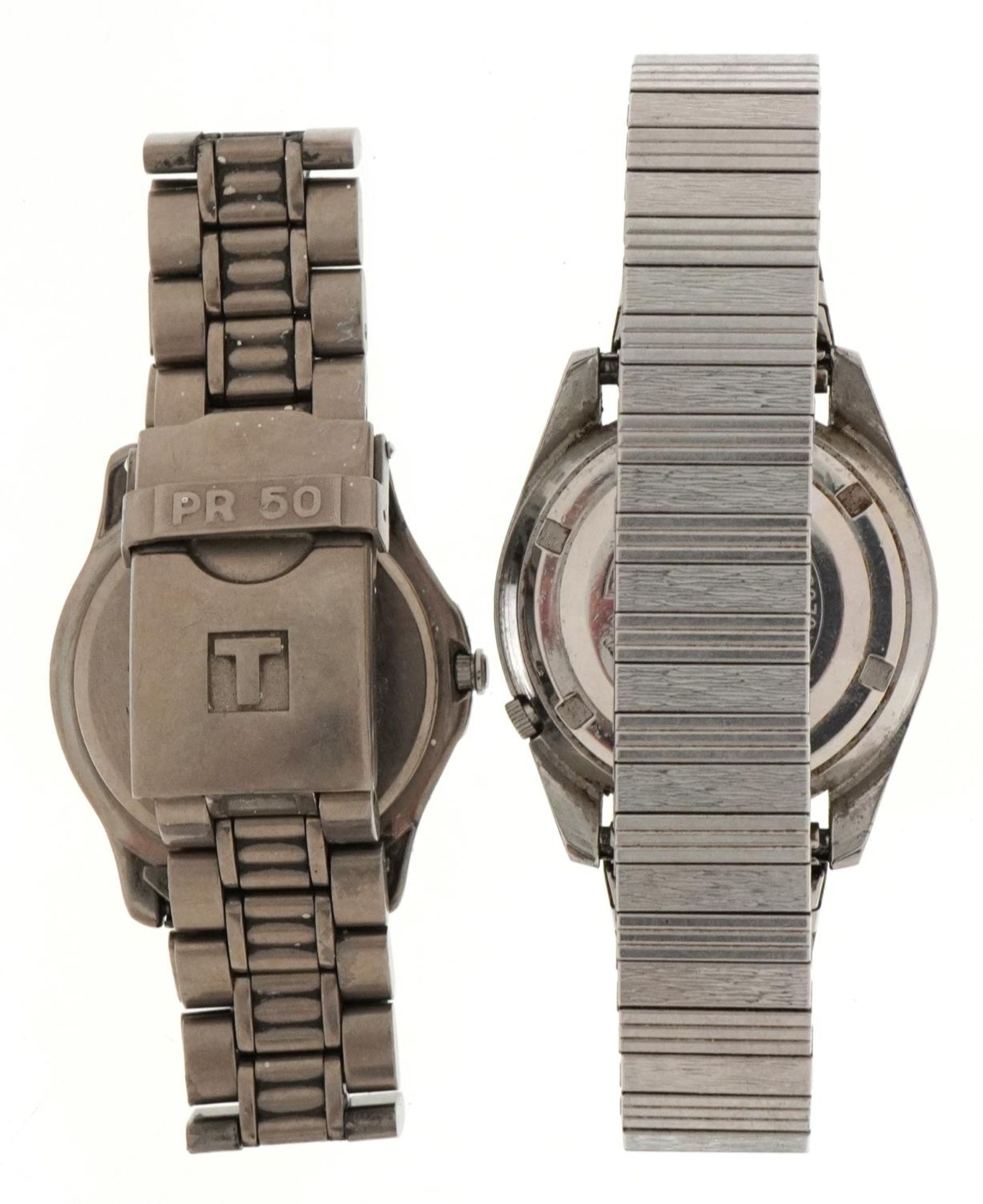 Two gentlemen's wristwatches comprising Seiko automatic and Tissot, each with date aperture : For - Image 3 of 5