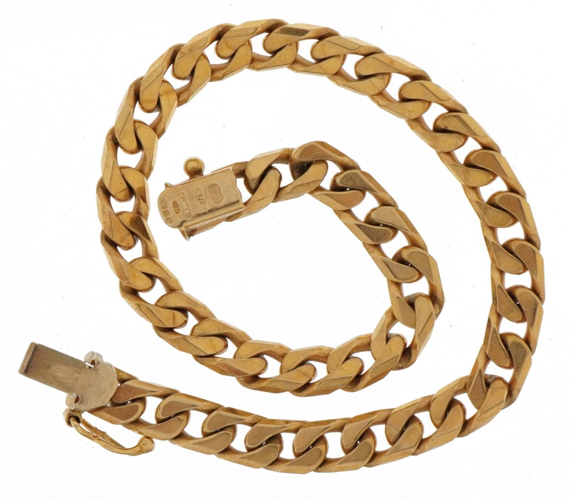 9ct gold curb link bracelet, 19cm in length, 15.1g : For further information on this lot please - Image 2 of 3