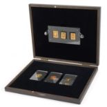 Elizabeth II The Art of Communication, A Penny Post Trilogy Premium 1/4 ounce gold three coin set