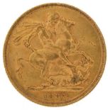 Victoria Young Head 1887 gold sovereign, Sydney mint - this lot is sold without buyer’s premium :