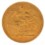 Edward VII 1910 gold sovereign, Sydney mint - this lot is sold without buyer’s premium: For