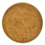 Queen Victoria 1899 gold sovereign, Melbourne mint - this lot is sold without buyer’s premium :