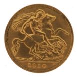 Edward VII 1910 gold half sovereign - this lot is sold without buyer’s premium : For further