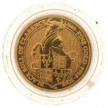 Elizabeth II 2018 Black Bull of Clarence 1/4 ounce gold coin - this lot is sold without buyer’s