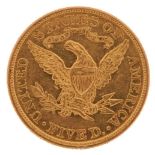 United States of America 1906 Liberty Head five dollar gold coin - this lot is sold without buyer’