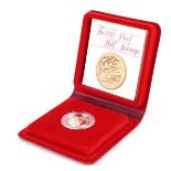 Elizabeth II 1980 gold proof half sovereign with fitted case and booklet - this lot is sold