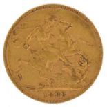 Queen Victoria 1898 gold sovereign - this lot is sold without buyer’s premium: For further