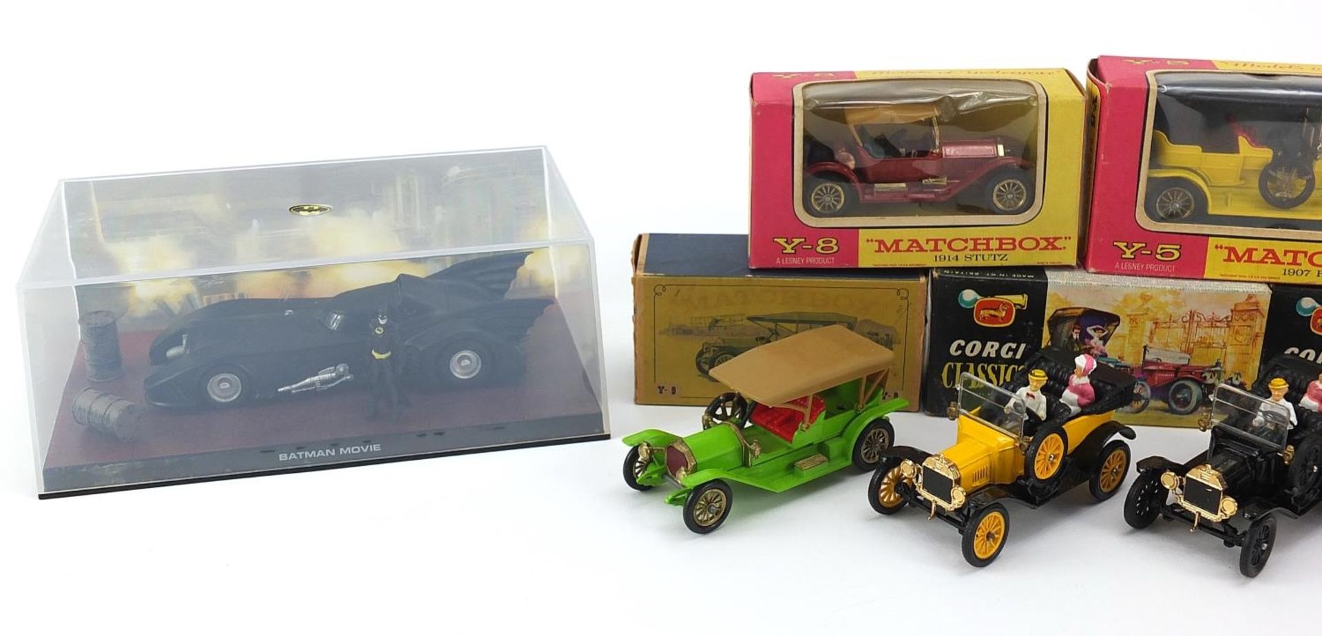 Eight diecast vehicles, seven with boxes including Corgi 1915 Ford 9013, Matchbox 1907 Peugeot and - Image 2 of 3