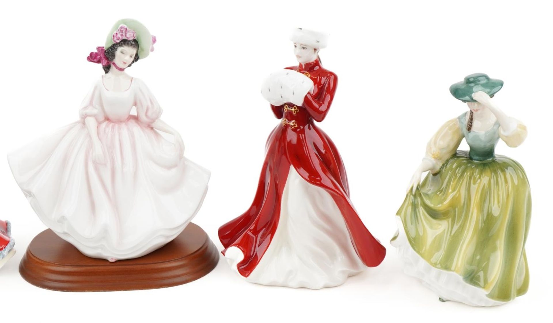 Six Royal Doulton figurines including Denise HN2477, Rachel HN2936 and A Winter's Morn limited - Image 5 of 10