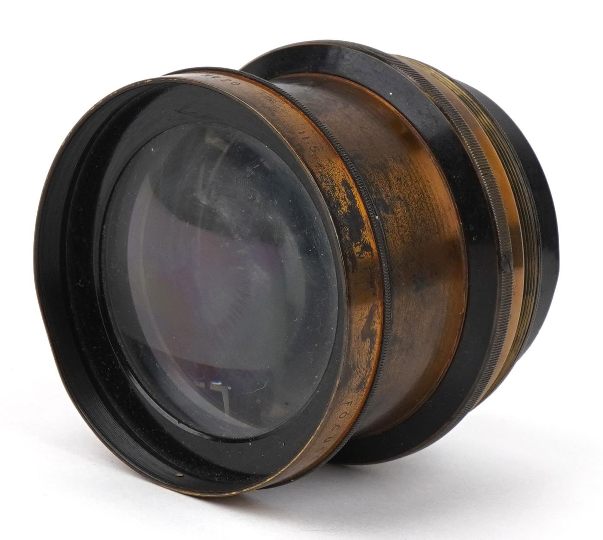 19th century Aldis Brothers of Birmingham lens, 8.5cm in diameter