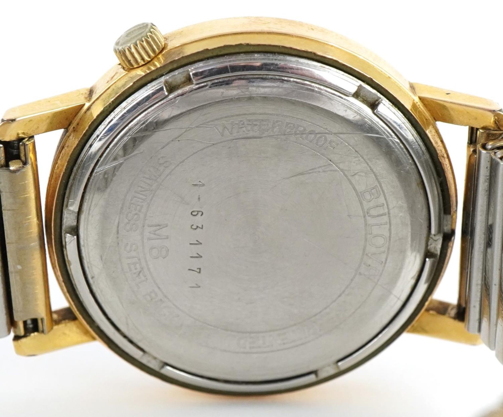 Bulova, gentlemen's Bulova Accutron wristwatch with date aperture, the case numbered 1-631171, - Image 4 of 5