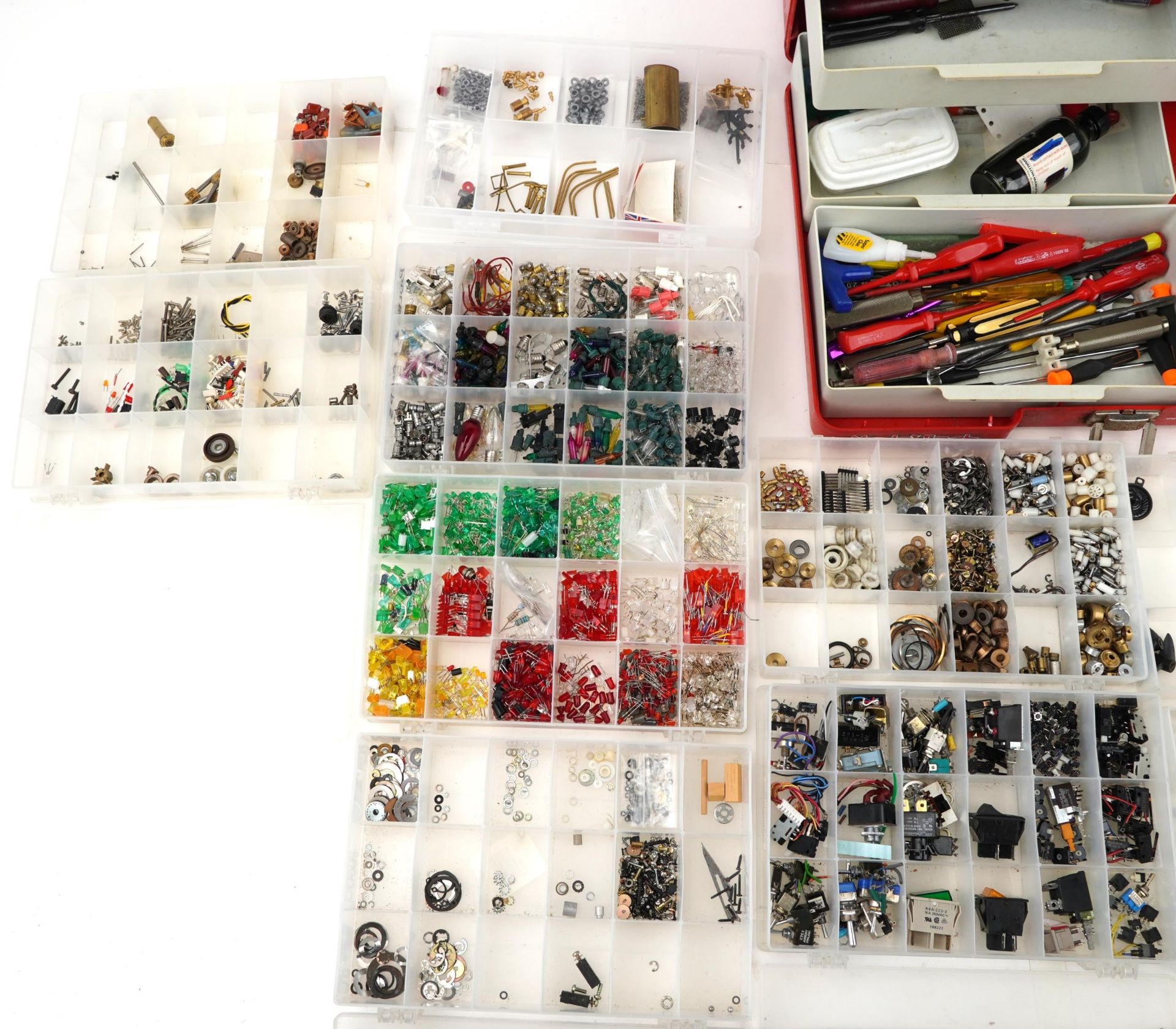 Large collection of model radio controlled electrical parts and fittings including fuses, - Image 3 of 4