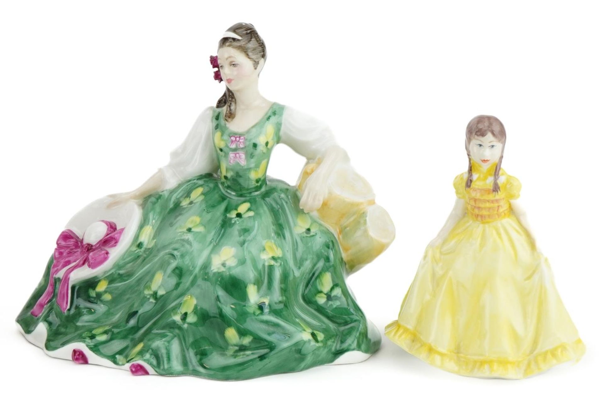 Five Royal Doulton figurines including two Classique examples raised on circular bases - Image 6 of 10