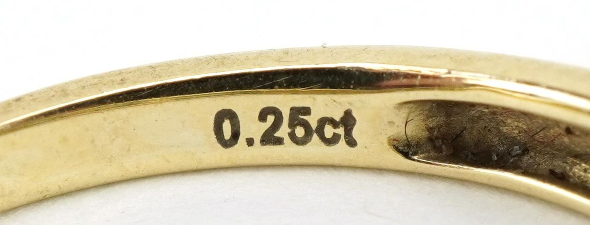 9ct gold diamond half eternity ring, the band stamped 0.25 carat, size N, 1.6g - Bild 5 aus 5