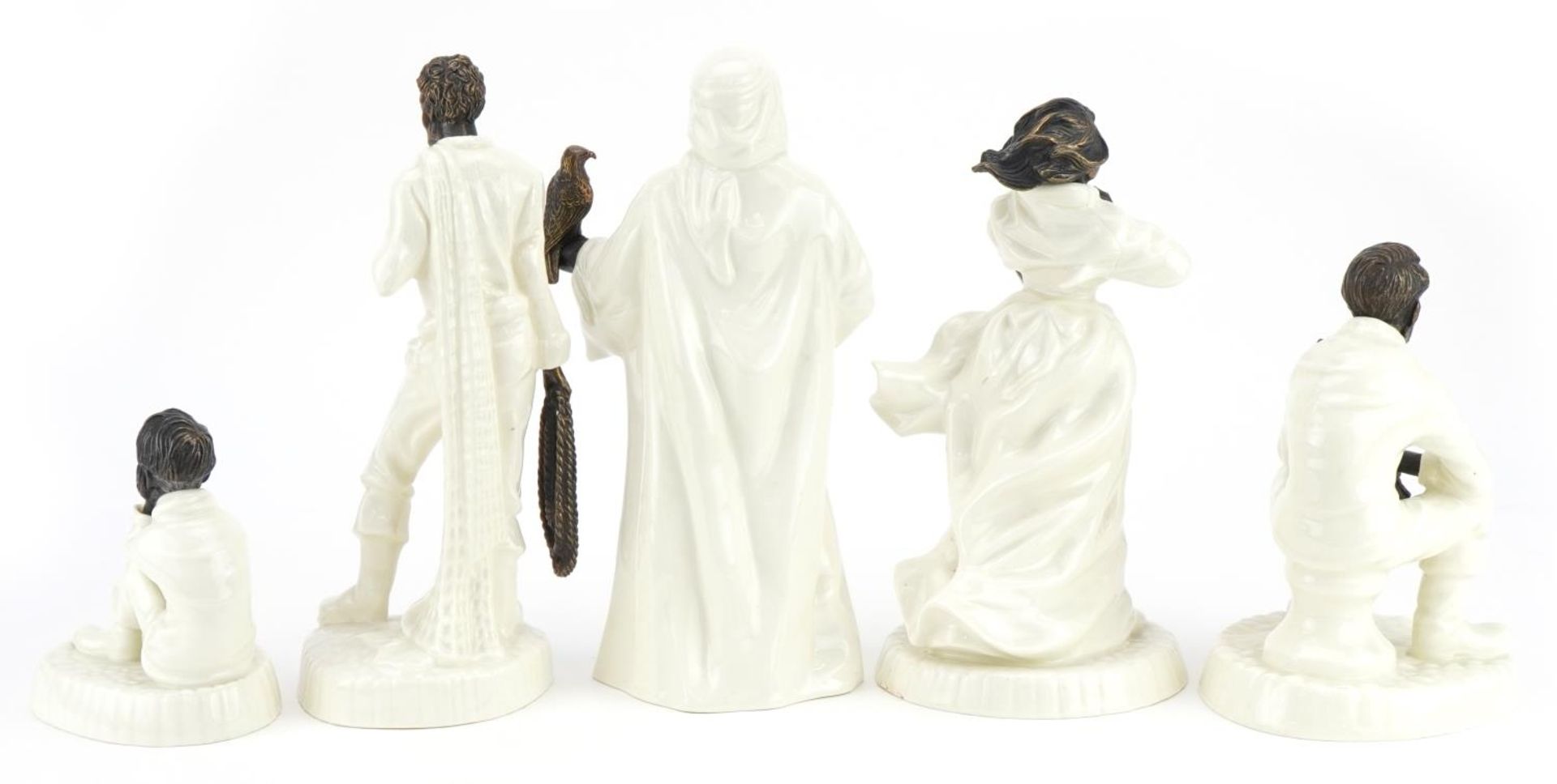 Five Minton porcelain and bronze figures comprising Spellbound, Traveller's Tales, Sea Breezes, - Image 7 of 12