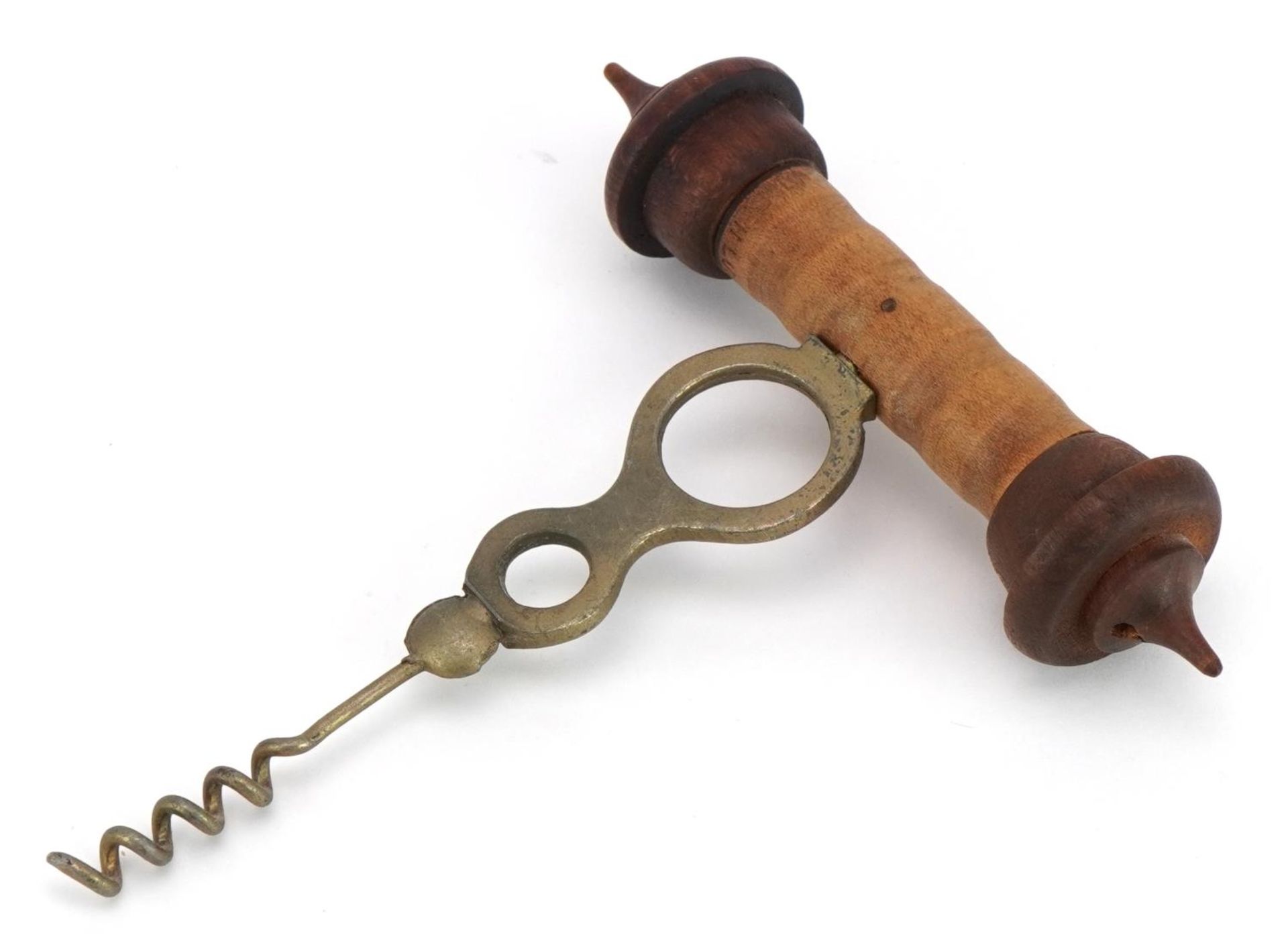 Corkscrew with hardwood handle impressed Joseph Lune & Sons LO, 15.5cm in length - Image 2 of 6