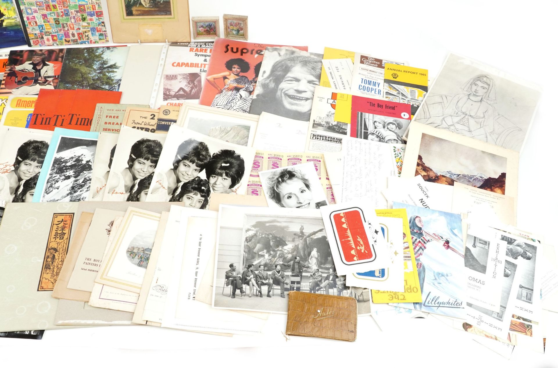 Large collection of ephemera including booklets, miniature painting and sheet music - Image 4 of 9