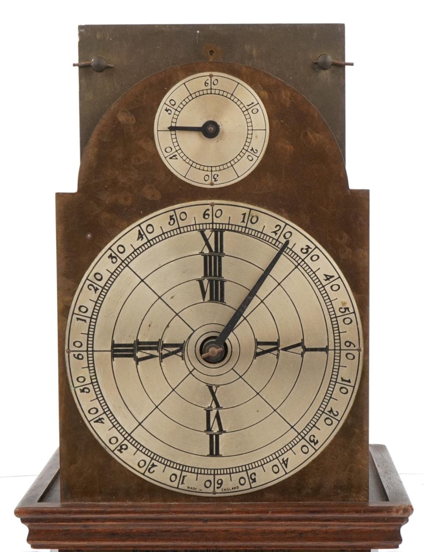 Thwaites & Reed Ltd, mahogany and brass Benjamin Franklin design wall clock, limited edition 477/ - Bild 4 aus 8