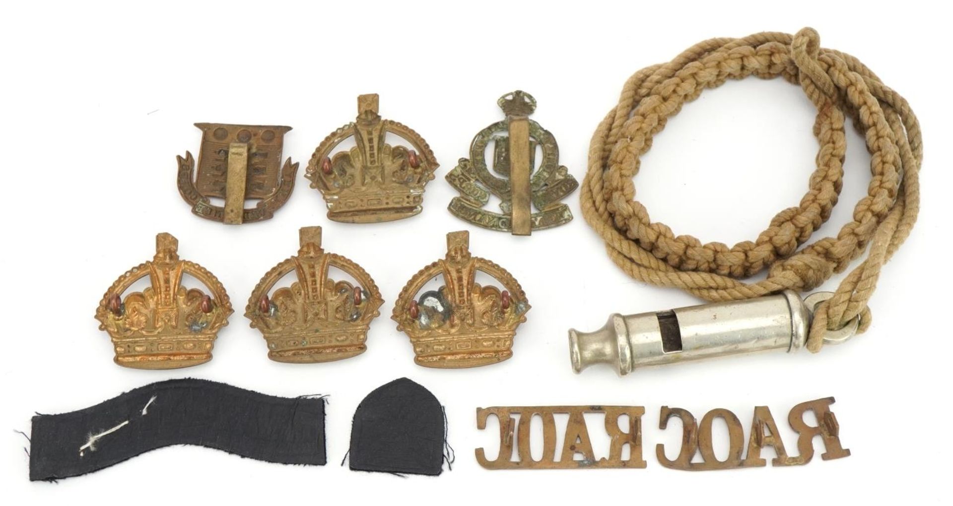 Militaria including J Hudson & Co of Birmingham whistle dated 1916 and Royal Army Ordnance Corps - Bild 2 aus 2