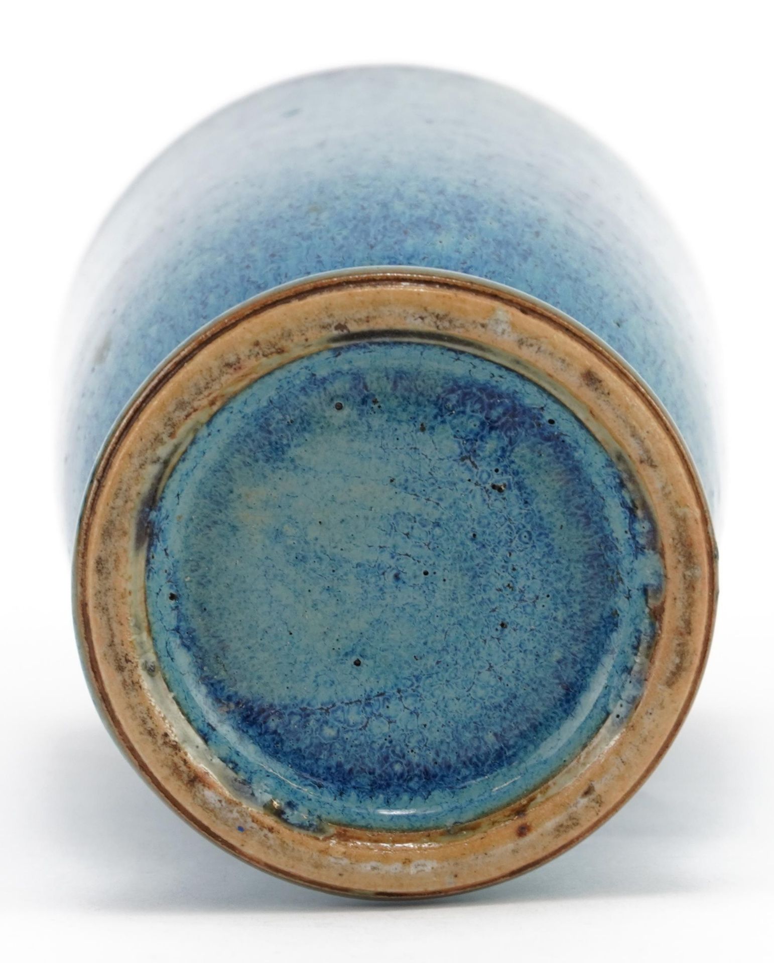 Chinese porcelain vase having a blue glaze, 19.5cm high - Image 3 of 3