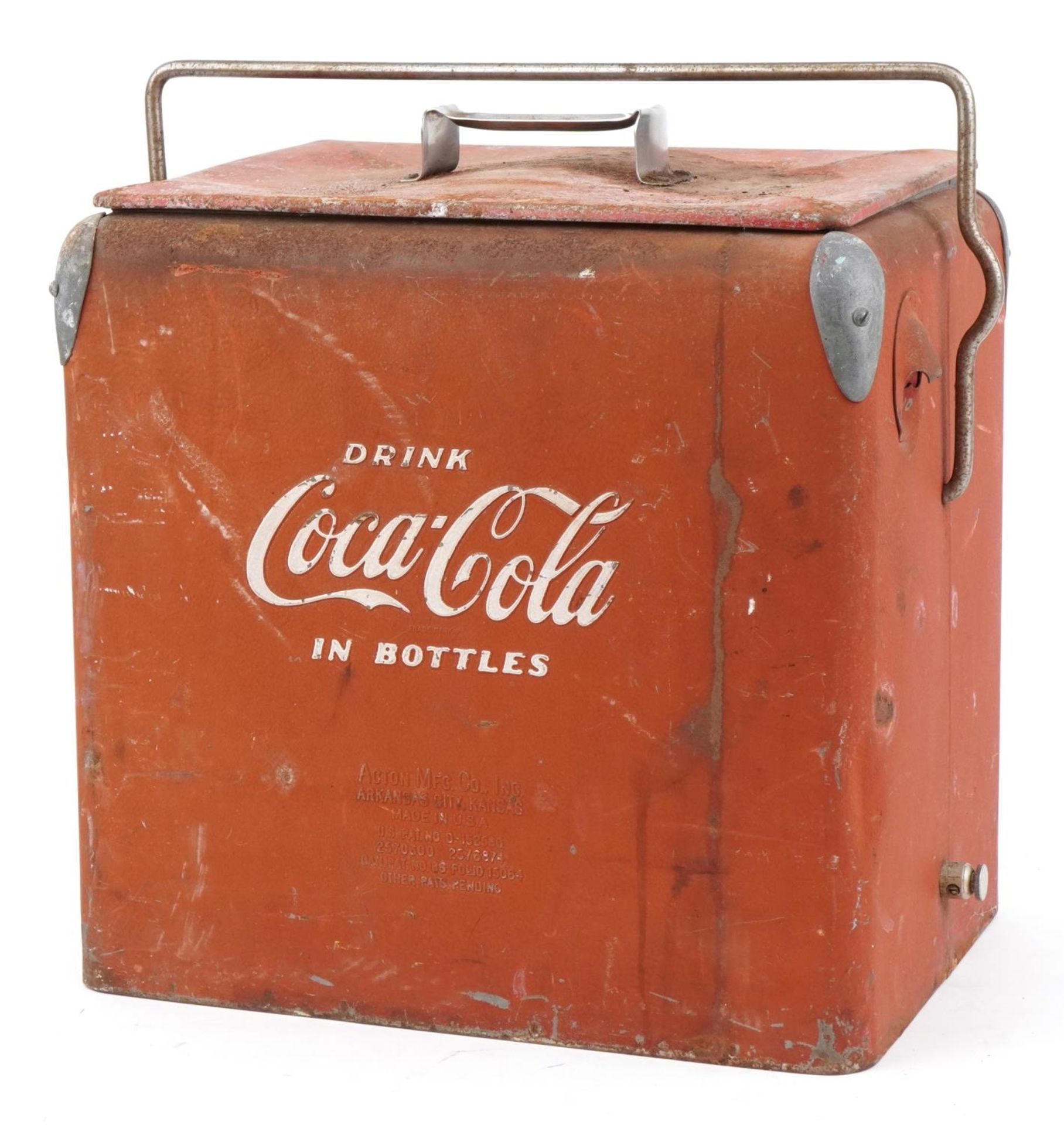 Advertising Coca Cola ice cooler, 48cm H x 43cm W x 31cm D - Image 2 of 3