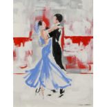 Nigel J Greaves - Dance With Me, oil on board, certificate of authenticity verso, mounted and