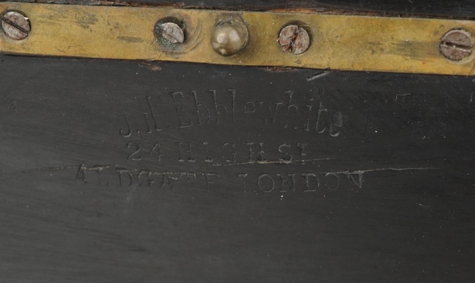 19th century Swiss inlaid rosewood music box playing on an 8.25 inch brass cylinder, 42cm wide - Bild 6 aus 12