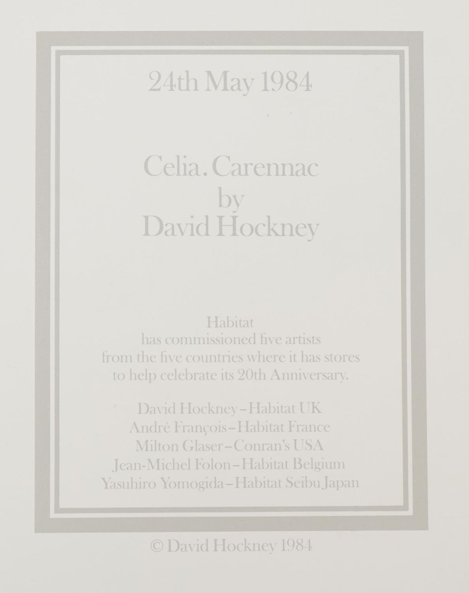 After David Hockney, Celia, poster with box, 80cm x 59cm - Image 5 of 5