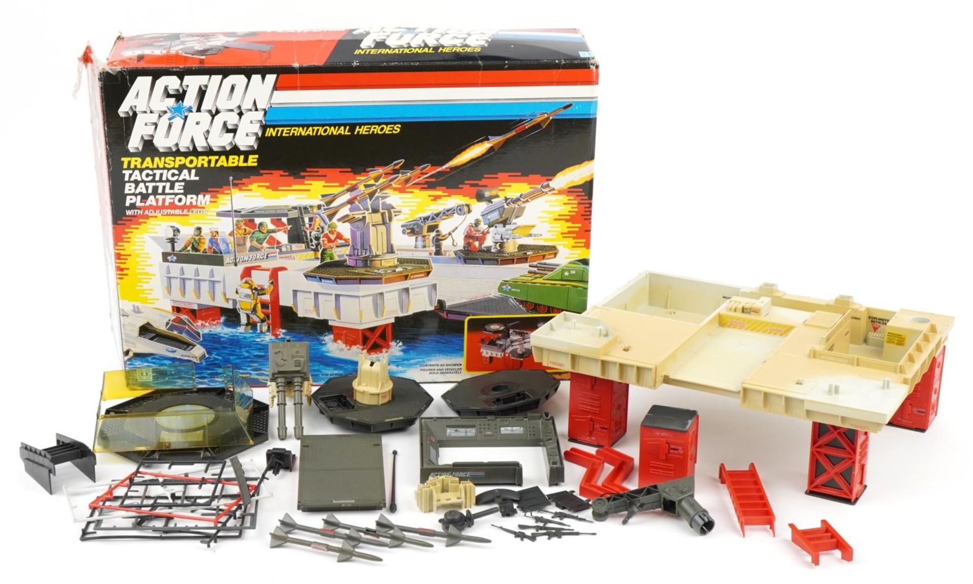 1986 Action Force International Heroes transportable tactical battle platform with box by Hasbro