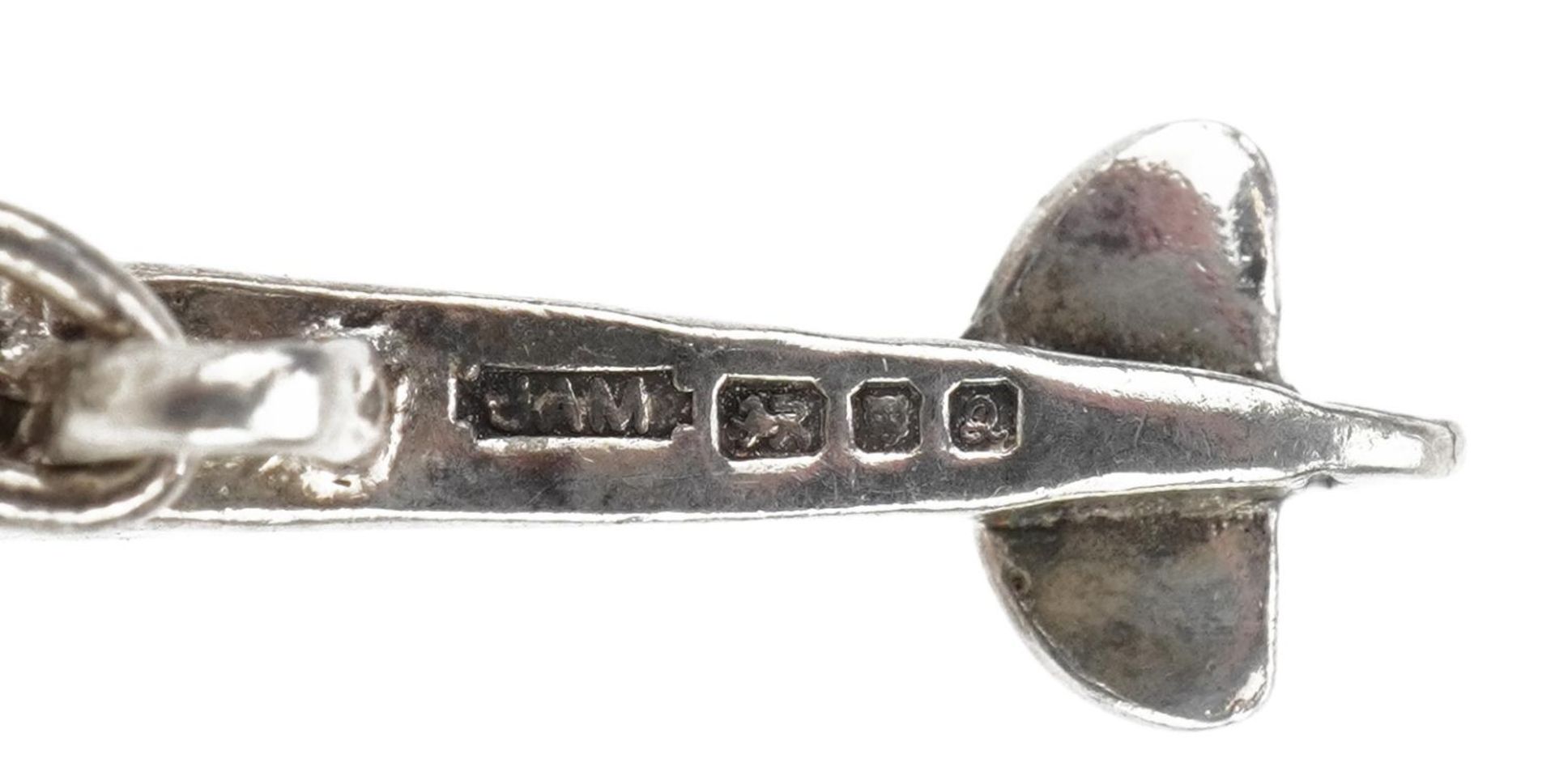 Martick, pair of silver cufflinks in the form of bi-planes, 2.6cm wide, 10.8g - Bild 3 aus 3