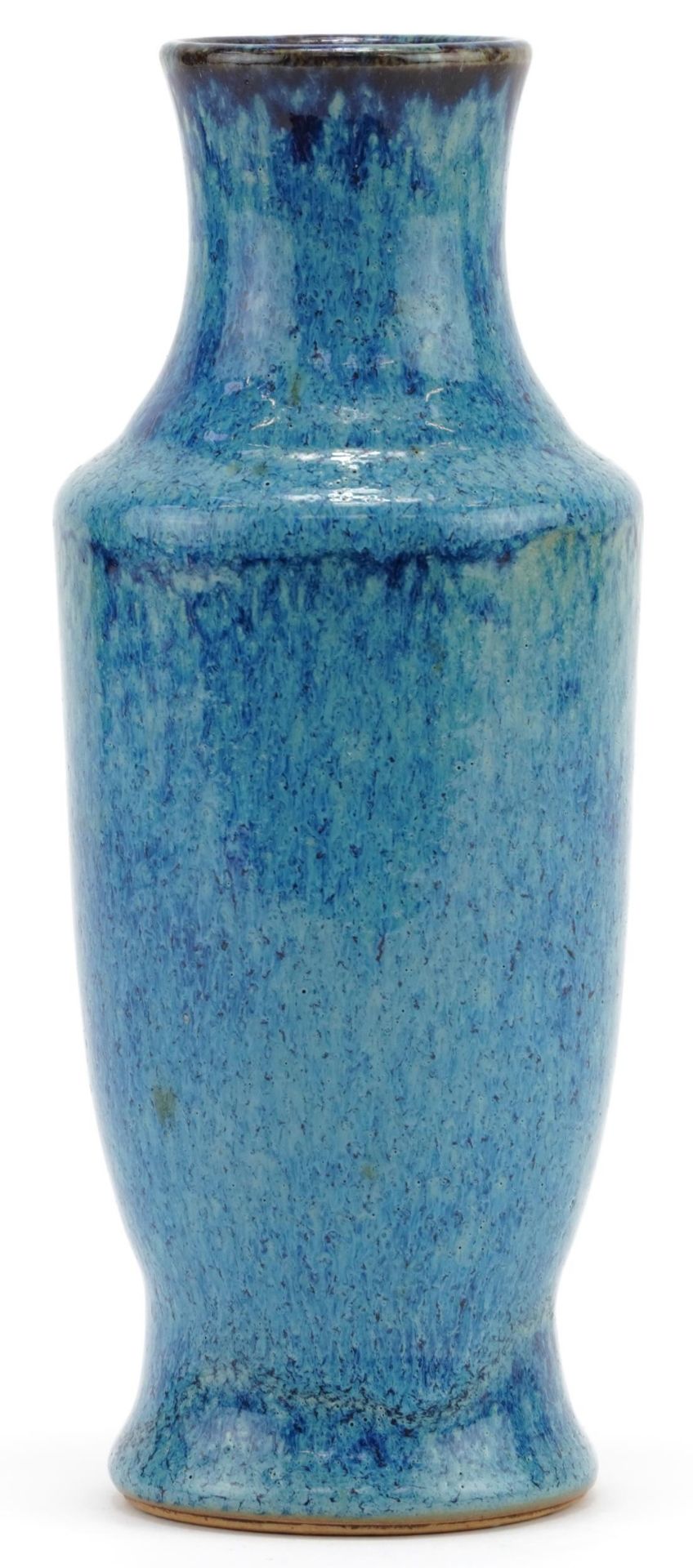 Chinese porcelain vase having a blue glaze, 19.5cm high - Bild 2 aus 3