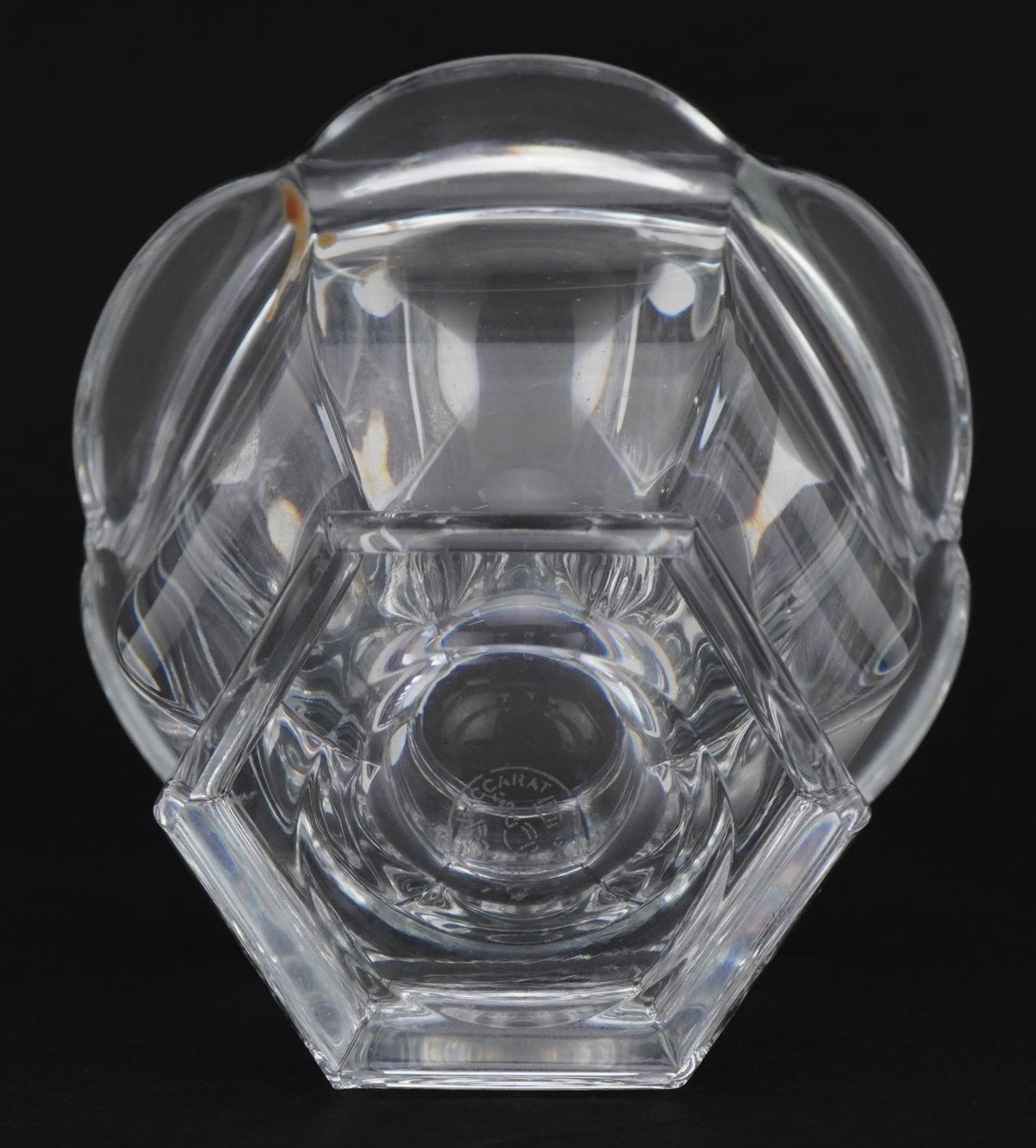 Baccarat, French crystal sauce lidded preserve pot with spoon, 11.5cm high - Image 6 of 8