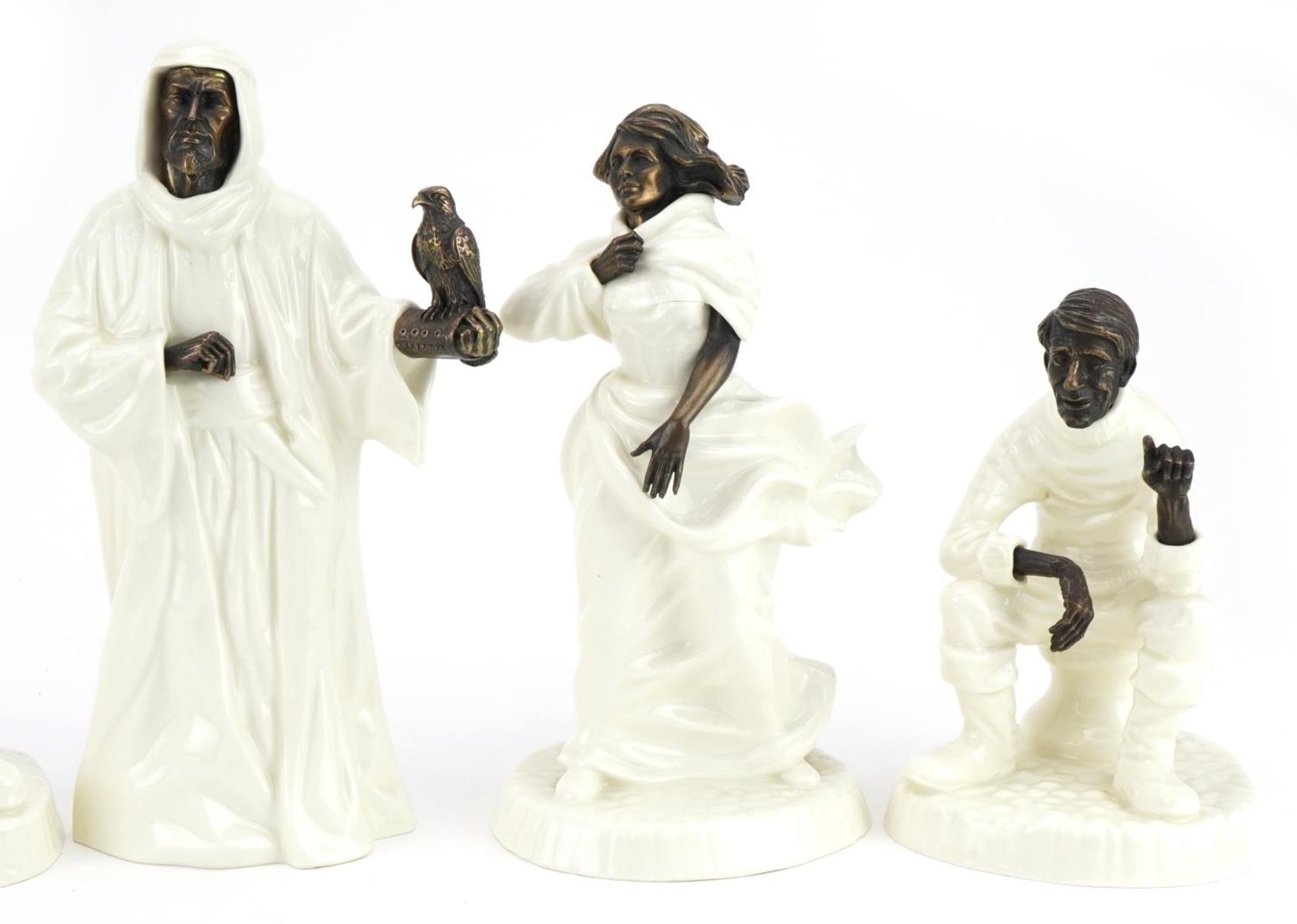 Five Minton porcelain and bronze figures comprising Spellbound, Traveller's Tales, Sea Breezes, - Image 5 of 12