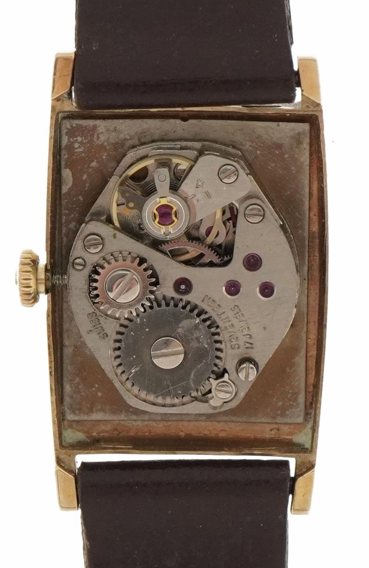 Verity, ladies 9ct gold dress watch, the case numbered 04855, 19mm wide, total 16.1g - Bild 4 aus 6