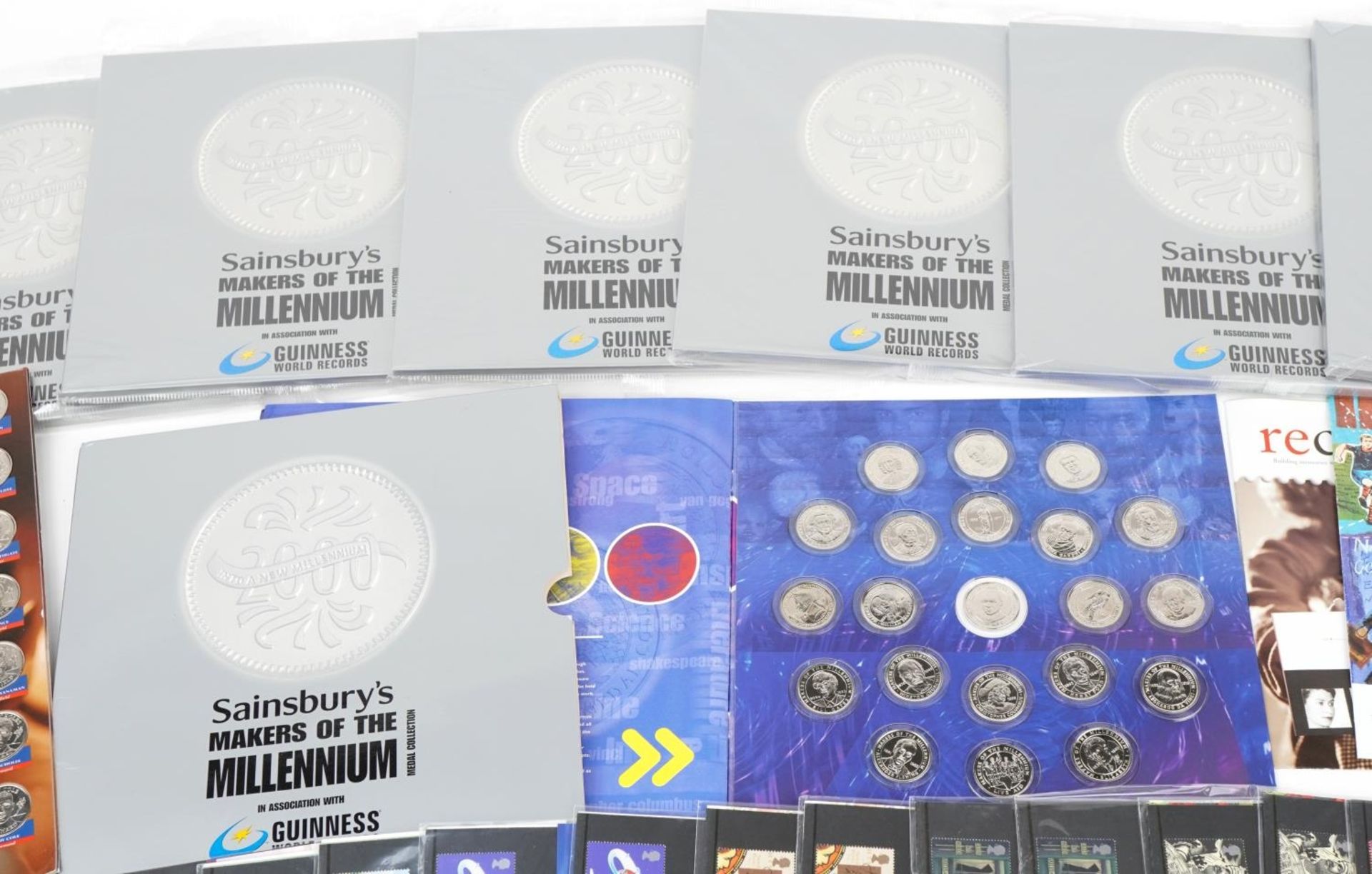 Coins, stamps and related ephemera including Royal Mint presentation packs and Sainsbury's Makers of - Image 3 of 7