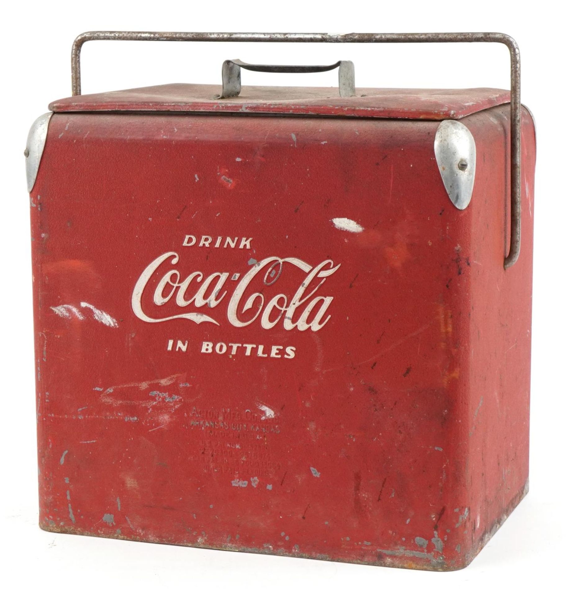 Advertising Coca Cola ice cooler, 48cm H x 43cm W x 31cm D - Image 2 of 3