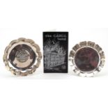 Two circular silver dishes including and The Casca Irish silver example with certificate, the