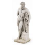 Stoneware sculpture of Hercules, 60cm high