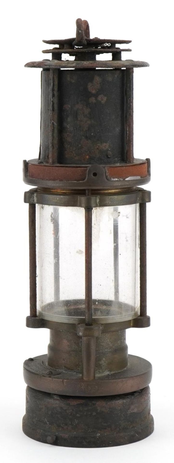 Early 20th century miner's lamp impressed 255, 28cm high - Bild 3 aus 8