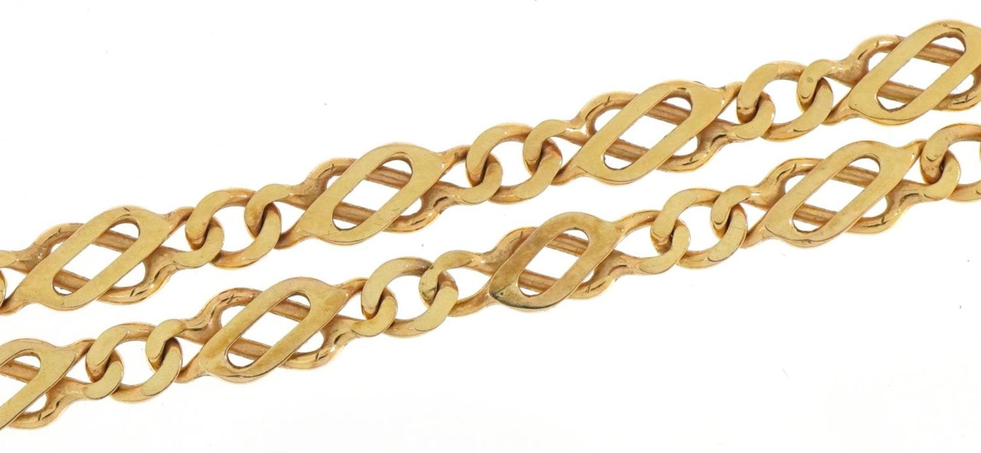 9ct gold multi link necklace, 46cm in length, 12.5g